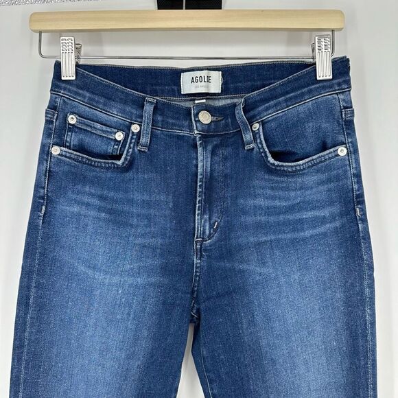 AGOLDE Sophie High Rise Raw Hem Crop Skinny‎ Denim Jean Size 27 Style A018-3005. - Picture 4 of 13